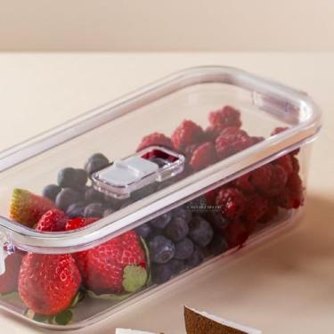 Imagem de Organizador de Geladeira e Armário Hermético | Para Armário Cozinha Geladeira | 0,845 Litros Com Tampa Hermética | Caixa Plástica para Legumes, Saladas, Alimentos e Vegetais | Paramount