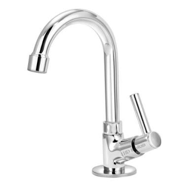 Imagem de Torneira Lavatório Banheiro Bica Móvel 1/4V Metal + Flexivel - Lhd Met