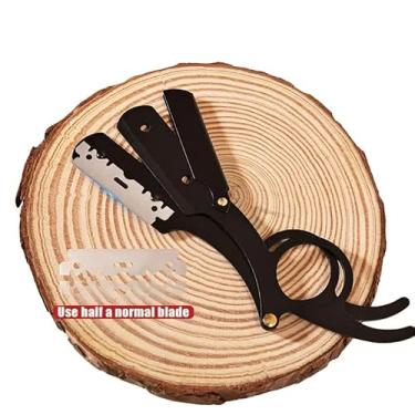 Imagem de Navalha Manual para Barba e Sobrancelha, Aço Inoxidável Vintage, Mini Barbeador Corporal, Ferramenta de Depilação para Homens e Mulheres