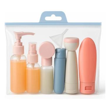 Imagem de Kit de Viagem 11 Frascos Recarregaveis Para Shampoo Condicionador Sabonete Creme Alcool em Gel Maquiagem e Cosmeticos em Geral – Premium