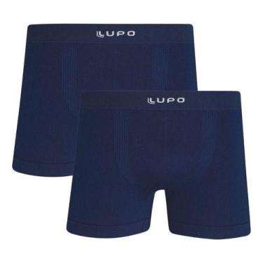 Imagem de Kit 2 Cueca Masculina Boxer Lupo 661 Original Micromodal Premium, Azul