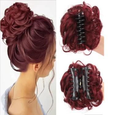 Imagem de Acessório para Cabelo Clipe de com Peruca Sintética Fibras Semelhantes ao Humano Macio Confortável Aparência Natural Sem Cheiro Não Alergênico Perfeito Cacheado Ideal Casamento Graduação Estilo Diário