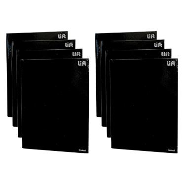 Imagem de Caderno Brochura Grande Capa Dura 80FLS Kit 8 Unidades