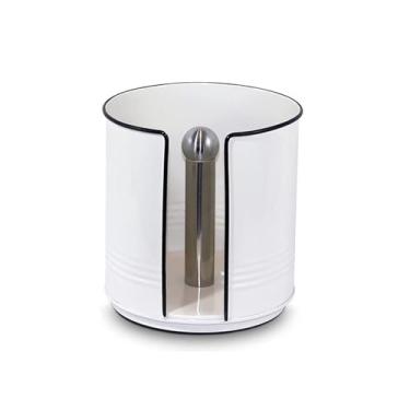 Imagem de Suporte de rolo de papel de cozinha, armazenamento vertical, suporte de rolo de cozinha, bancada de ferro, suporte de toalha de papel para rolos padrão e grandes, suporte de rolo de cozinha