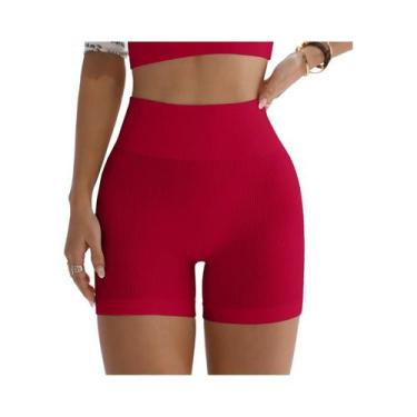 Imagem de Calças De Yoga Femininas De Cintura Alta Em Cor Sólida Com Textura Can