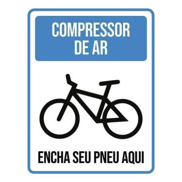 Imagem de Kit 5 Placa Acm Compressor De Ar Encha Seu Pneu Ícone 18X23 - Sinalizo