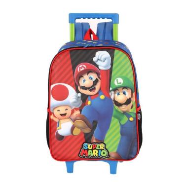 Imagem de Mochila de Rodinhas Infantil Super Mario Luigi By Up4You-Masculino