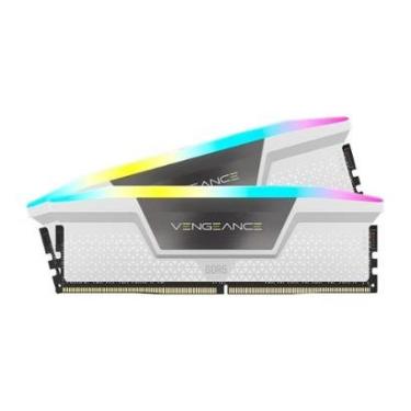 Imagem de Memória RAM Corsair Vengeance RGB, 32GB (2x16GB), 5200MHz, DDR5, CL40, Branco - CMH32GX5M2B5200C40W-Unissex