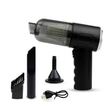 Imagem de Mini Soprador Aspirador Pó Sem Fio Portátil Recarregável USB Carro Lim