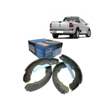 Imagem de Jogo de Sapata Freio Com Lonas Saveiro G5 2010 2011 2012 2013 FRAS-LE