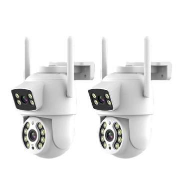 Imagem de Kit 2 Câmeras De Segurança Lente Dupla YOOSEE IP66 Wi-Fi 360 Sensor Mo