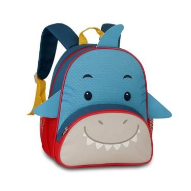 Imagem de Mochila de Costas Mala Bolsa Tubarão Pinguim PIntinho Escolar Infantil