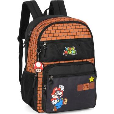 Imagem de Mochila Costa Infantil Juvenil Super Mario Grande Porta Notebook Origi