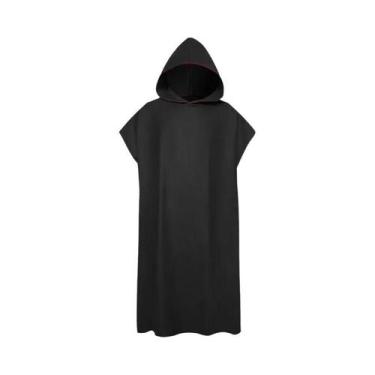 Imagem de Poncho de Surf com Capuz para Adultos - Toalha de Microfibra para Prai