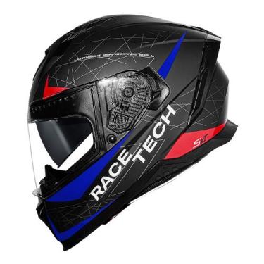 Imagem de Capacete Race Tech Volt Set Preto Azul e Vermelho Tamanho:62, 62