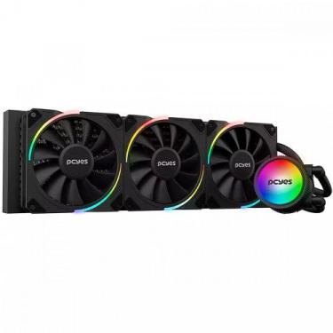 Imagem de Water Cooler PCYES Sangue Frio 3 Black Vulcan 360mm ARGB Preto - ARGBS