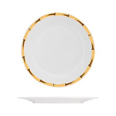 Imagem de PRATO RASO DE PORCELANA BAMBU 25,5cm