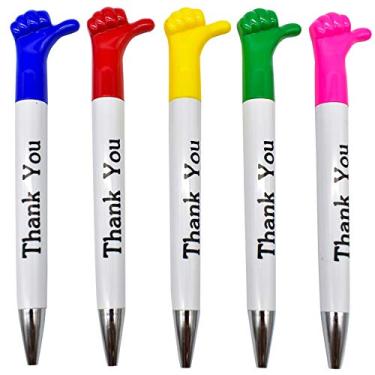 Imagem de Maydahui 25 canetas esferográficas de presente de agradecimento, polegares para cima, lindas canetas de gestos de mão para festa de agradecimento dos funcionários (entrega aleatória de tinta preta e