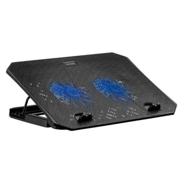 Imagem de Suporte para Notebook Multilaser AC392 - até 15.6 - 4 ajustes de Altura - Dual Cooler - LED Azul