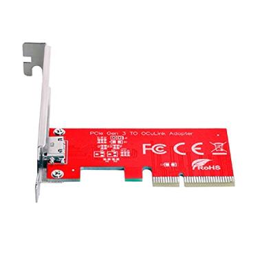 Imagem de Cablecc Adaptador host PCI-E 3.0 Express 4.0 x4 para Oculink externo SFF-8612 SFF-8611 para SSD PCIe com suporte