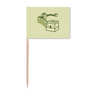 Imagem de Great Wall China Pattern Art Deco Gift Fashion Toothpick Flags Marker Topper Decoração de Festa