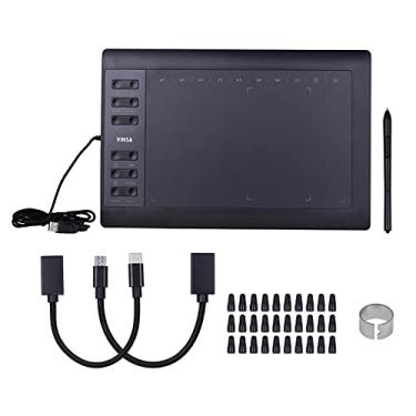 Imagem de LUGU Tablet profissional de desenho gráfico de 10x6 polegadas 12 teclas expressas com 8192 níveis C a sem bateria / 30pcs Nibs/Clip pa c a / 2pcs Suporte a o OTG Conexão PC/Laptop