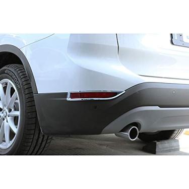 Imagem de JIERS Para BMW X1 F48 20i 25i 25le 2016-2019, adesivo de acabamento da moldura da lâmpada traseira ABS cromado, acessórios para estilo de carro