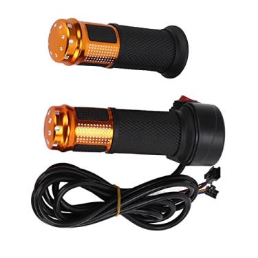Imagem de Shanrya Alça de acelerador de bicicleta elétrica de 6 núcleos, acessório universal de bicicleta elétrica de 12 V a 99 V, função de identificação automática, ampla compatibilidade para bicicleta elétrica (ouro)
