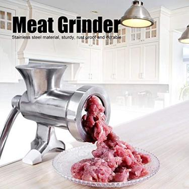 Imagem de Moedor de carne, moedor de carne manual de manivela de aço inoxidável para temperos e carne