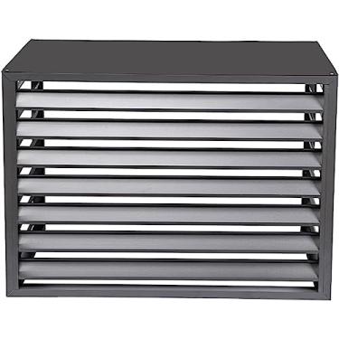 Imagem de Tampa de alumínio para ar condicionado e tampa de bomba de calor para unidade externa de alumínio para fachadas, cinza-1,110x80x60cm