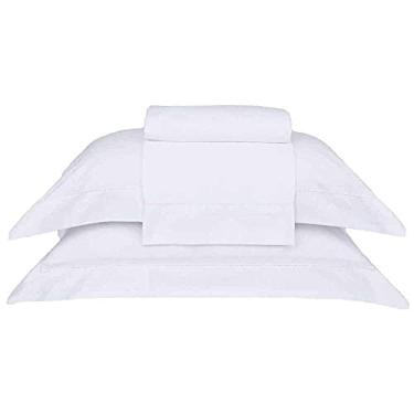Imagem de Jogo de Cama King Cetim 300 Fios Buddemeyer Bud Vision New Colors II 100% Algodão Penteado Branco 4 peças