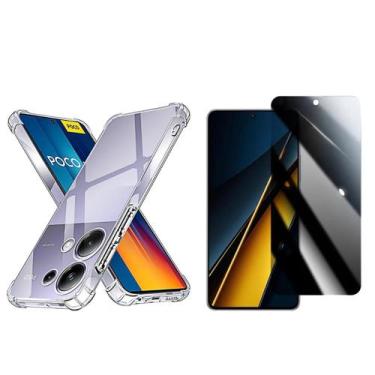 Imagem de Kit Capa e Película Privacidade Compatível Com Xiaomi Poco X6 5G - Jod