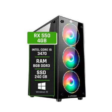 Imagem de PC Gamer Intel Core i5 3470 Memória 8Gb DDR3 RX 550 4GB SSD 240Gb - Al