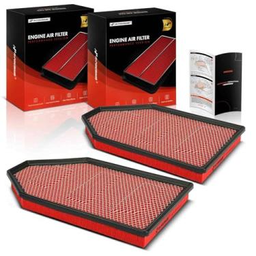 Imagem de A-Premium Filtro de ar de motor pré-lubrificado de 2 peças compatível com Dodge Charger, Challenger & Chrysler 300, 2011-2023, 3.6L 5.7L 6.2L 6.4L, Replace# SA11257, 04861746AB