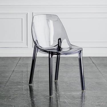 Imagem de Cadeira de jantar acrílica, cadeiras transparentes aninháveis para adultos, banqueta de acrílico transparente, cadeiras de jantar modernas para adultos, cadeira de mesa de sala de jantar, cadeira de