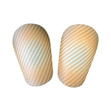 Imagem de oshhni 2 caneleiras pequenas de futebol, equipamento de proteção, caneleiras de futebol, protetor de perna, caneleiras de futebol, ouro, 10cmx6cm