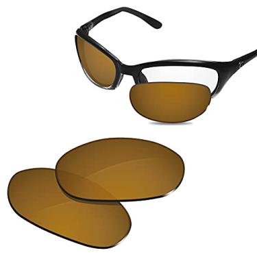 Imagem de Lentes de óculos de sol Glintbay 100% de ajuste preciso para substituição de arpão Costa Del Mar, Polarized Bronze Gold Mirror, Small