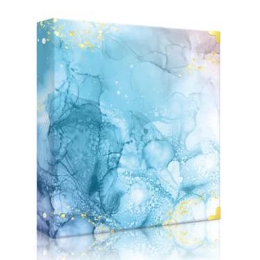 Imagem de Fichário de 3 anéis, fichário de três anéis para papel tamanho carta, fichário redondo de 2,5 cm com divisórias, organizador de fichário de capa dura decorativo fofo (mármore azul)