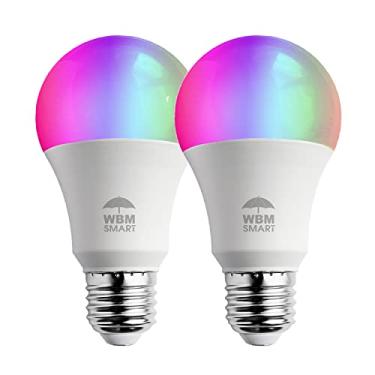 Imagem de Lâmpada LED, mudança de cor RGB e regulável, lâmpada multicolorida de controle WiFi, compatível com Alexa, Google Home & Mobile App, melhor para decoração doméstica