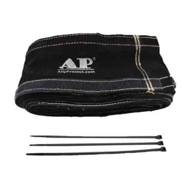 Imagem de Capa de tocha de soldagem AllyProtect, couro bovino rachado resistente a chamas, 3 m, mangas de cabo de plasma TIG MIG