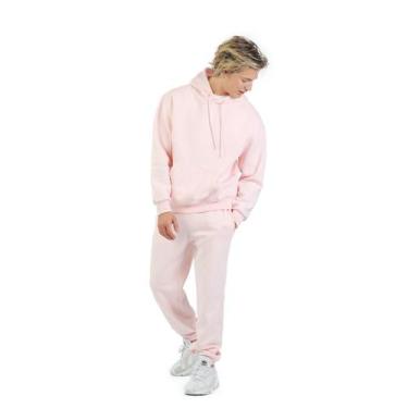 Imagem de conjunto moleton capuz masculino 100 algodao - GELPasso, Rosa, GG