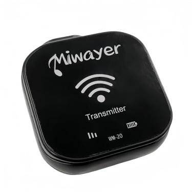 Imagem de Miwayer Sistema de monitor intra-auricular sem fio 5,8 G estéreo sistema IEM monitor de palco, receptor de transmissor, emparelhamento automático, para ensaio de banda de estúdio e performance ao vivo