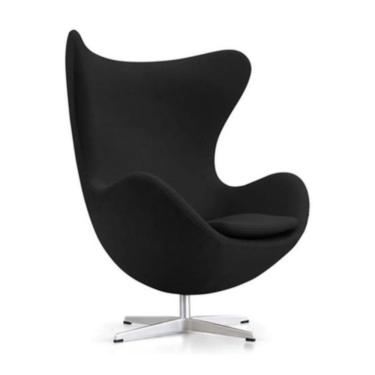 Imagem de Poltrona Egg Suede Preta