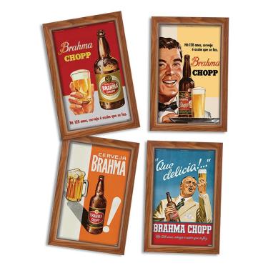 Imagem de Quadros Decorativos Brahma - 21cm X 31cm - 4 Unidades