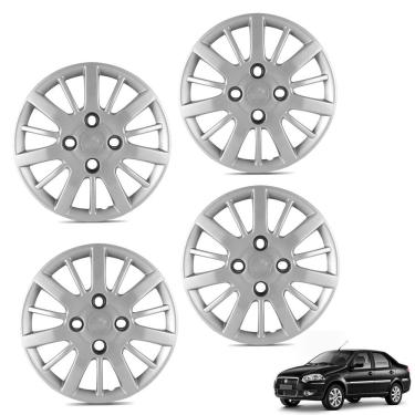 Imagem de Jogo De Calota Siena Palio 2009 2010 Aro 13 Cubo Baixo Prata