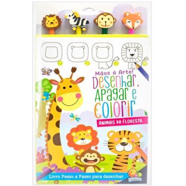 Imagem de Mãos à Arte! Desenhar, Apagar e Colorir: Animais da Floresta