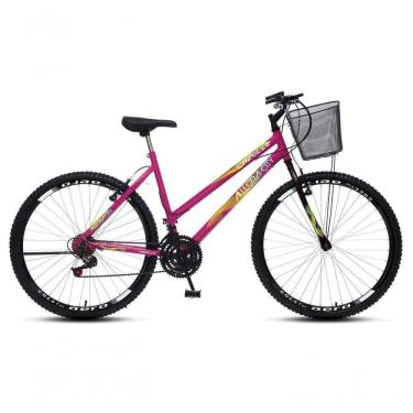 Imagem de Bicicleta Colli Cazelle Allegra Aro 26 Freio V-brake Quadro 18 Rosa Neon