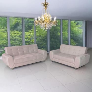 Imagem de Conjunto de Sofás 3 e 2 Lugares Cristal - Nabas Estofados