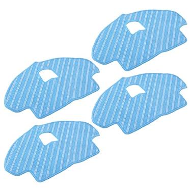 Imagem de Substituição de Panos de Esfregão para Fibra Macia, Forte Absorção de água, Longa Vida, 4 Peças para Aspirador de pó Robótico Ozmo 930/610
