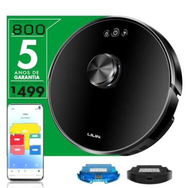 Imagem de LILIN XR500 Robô Aspirador Inteligente com navegação LIDAR, 110/220V Bivolt, Com Tank e Esfregona, Recarga automática e retoma a limpeza, Salve vários mapas, funciona com Alexa, Do Brasil